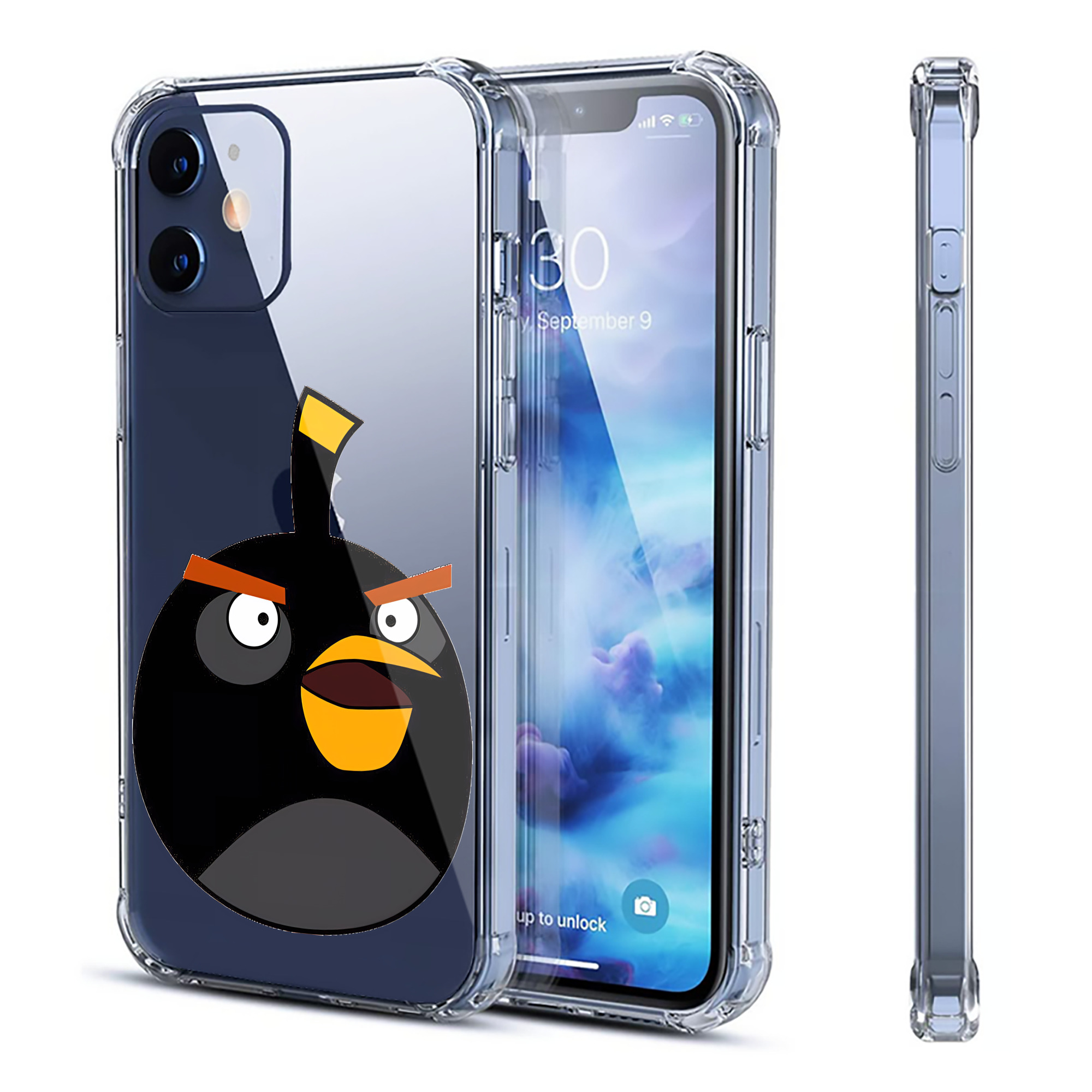 （画像用） Angry Birds アングリーバード 【iPhone 12シリーズ対応】透明スマホケース（クリアソフトケース）